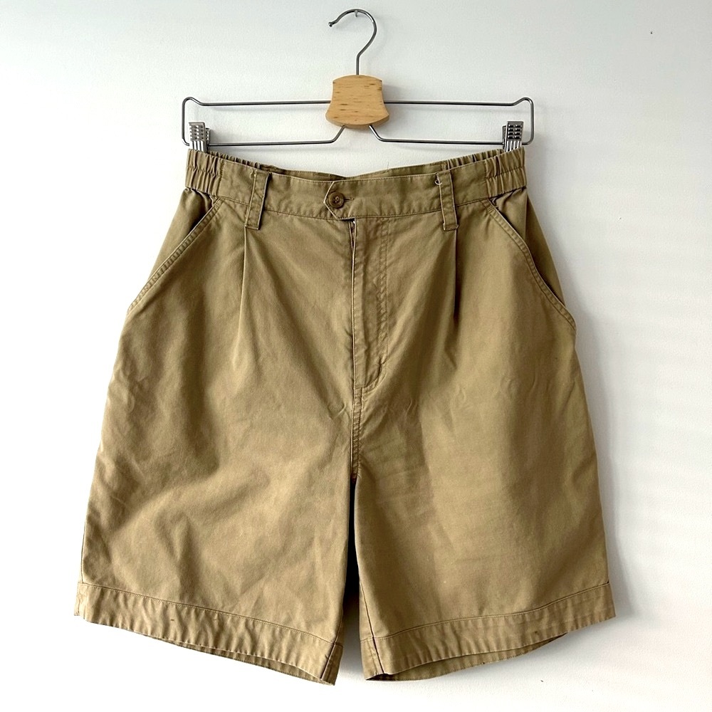 Vintage High Waisted Chino Bermuda Shorts